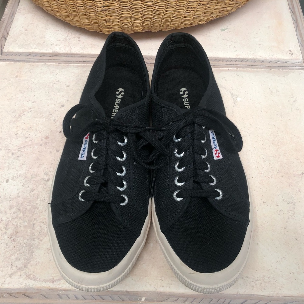 Superga Black Canvas Sneakers